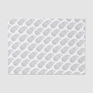Cute Girly Grey Hedgehog Kids Baby Girl Pattern  Tissue Paper