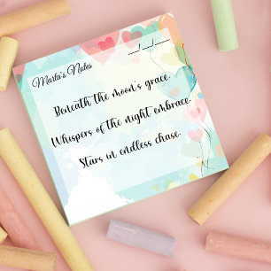 Cute Girly Heart Balloons 3" x 3" Post-it Notes