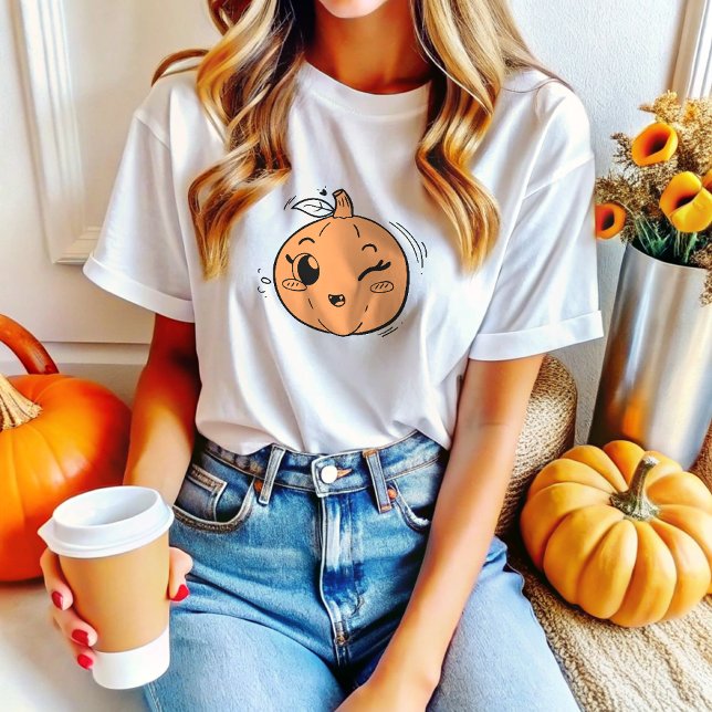 Cute Girly Jack O Lantern Pumpkin Face  Tri-Blend Shirt (Creator Uploaded)