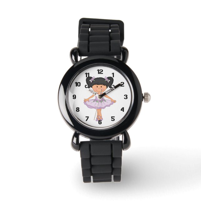 Cute Girly Kid's Ballerina Watch (Front)