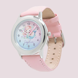 Cute Girly Mermaid Personalised Watch