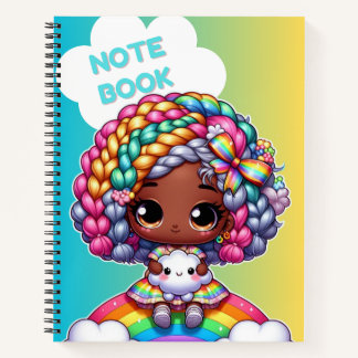 Cute girly notebook design/ Chibi 