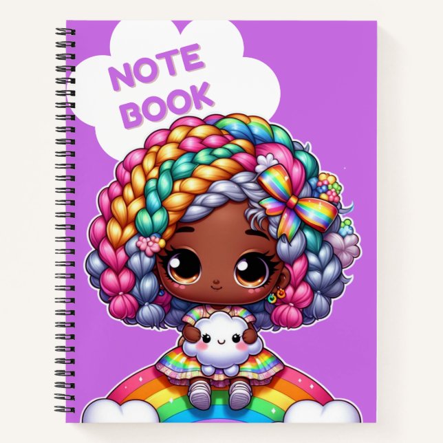 Cute girly notebook design/ Chibi  (Front)