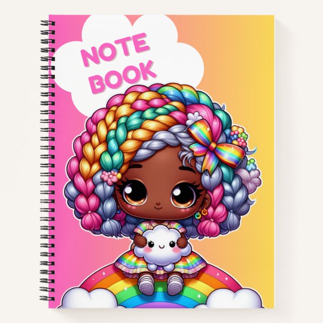 Cute girly notebook design/ Chibi  (Front)