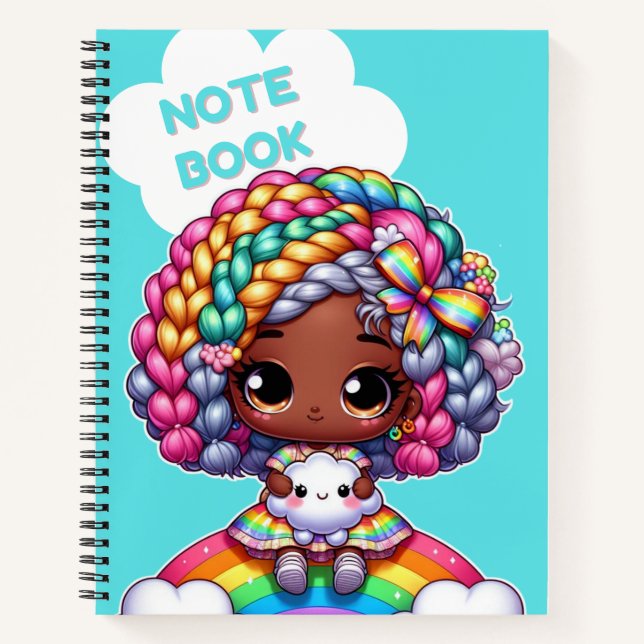 Cute girly notebook design/ Chibi  (Front)