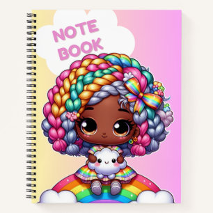 Cute girly notebook design/ Chibi
