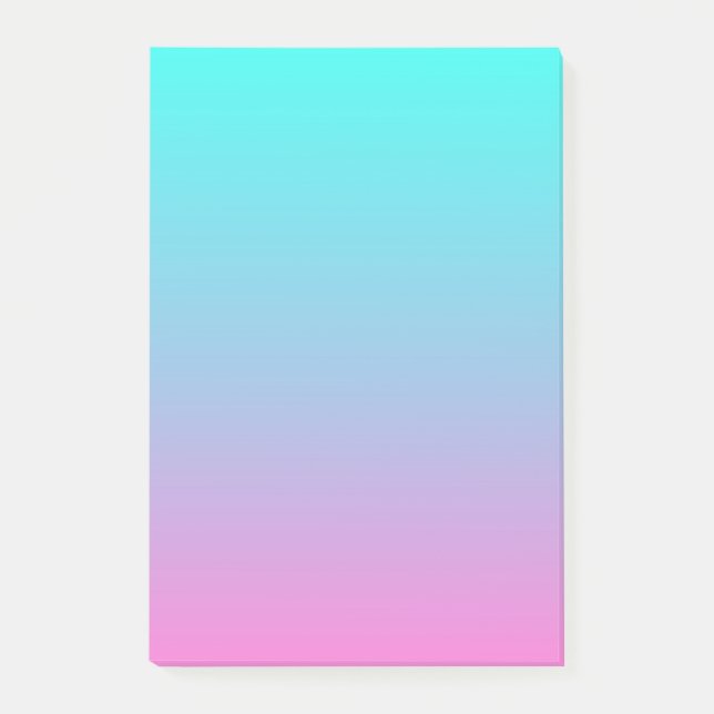 cute girly ombre mermaid pink Fuchsia turquoise Post-it Notes (Front)