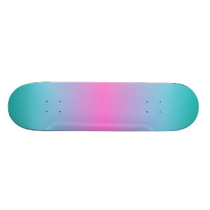 cute girly ombre mermaid pink Fuchsia turquoise Skateboard