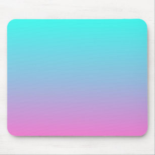 cute girly ombre mermaid pink turquoise aqua blue mouse mat