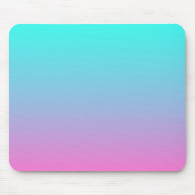cute girly ombre mermaid pink turquoise aqua blue mouse mat (Front)