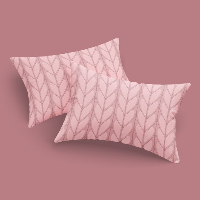 Cute Girly Pastel Pink Faux Oversized Knit Pattern Pillowcase (Cute Girly Pastel Pink Faux Oversized Knit Pattern Pillow Case)