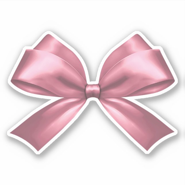 Cute Girly Pink Aesthetic Bow (Front)