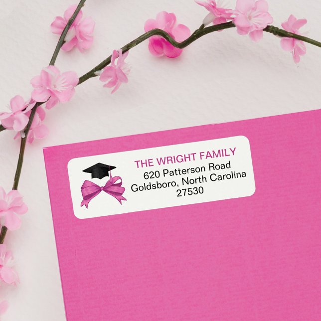 Cute Girly Pink Bow Graduation Cap (Creator Uploaded)