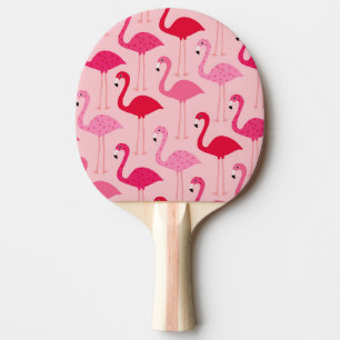 Cute Girly Pink Flamingo Pattern Ping Pong Paddle