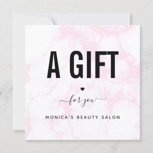 Cute Girly Pink Pastel Marble Beauty Salon Logo