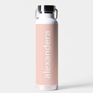 Cute Girly Pink Personalised School Water Bottle