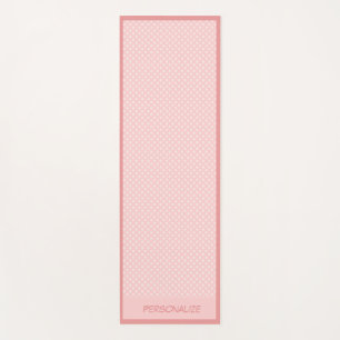 Cute Girly Pink Polka Dot Design Zen Yoga Namaste Mat