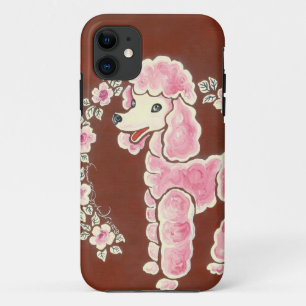 Cute Girly Pink Poodle Dog iPhone 11 Case