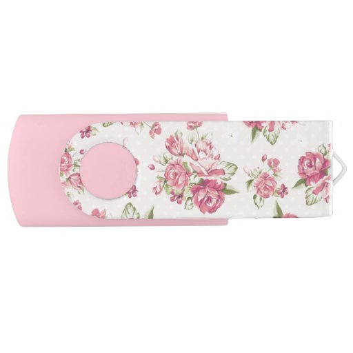 Image of Cute girly pink roses Usb Flash Drive