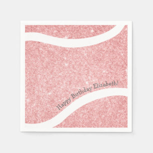 cute girly pink tennis celebration  napkin