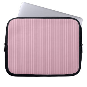 Cute Girly Pink Vertical Stripes Pattern Laptop Sleeve