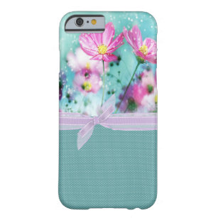 Cute Girly Polka Dots, Blooming Flowers Barely There iPhone 6 Case