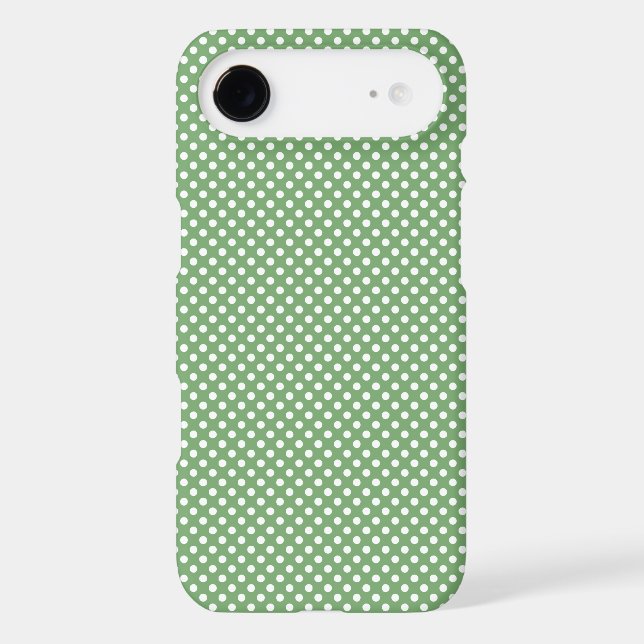 Cute Girly Polka Dots Green Case-Mate iPhone Case (Back)
