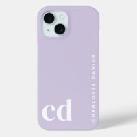 Cute Girly Purple Monogram