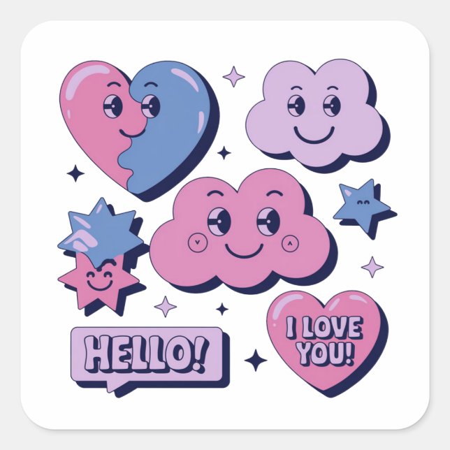 Cute girly stickers (Front)