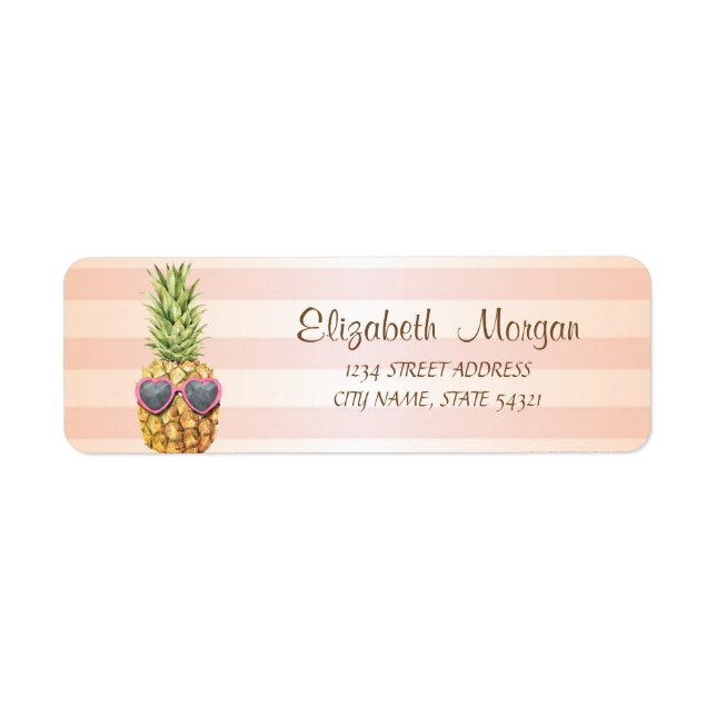 Cute  Girly Striped,Cool Pineapple  (Front)