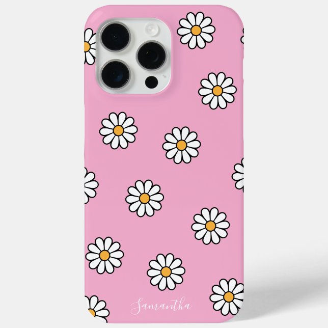 Cute girly white daisy floral  Case-Mate iPhone case (Back)