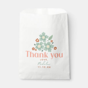 Cute Girly Wildflower Girls Birthday Favour Bags