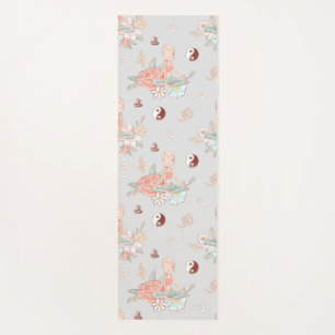 Cute Girly Zen Yoga Meditation Yin Yang Namaste Yoga Mat