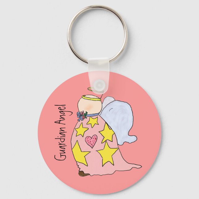 Cute Gladys the Guardian Angel Keychain (Front)