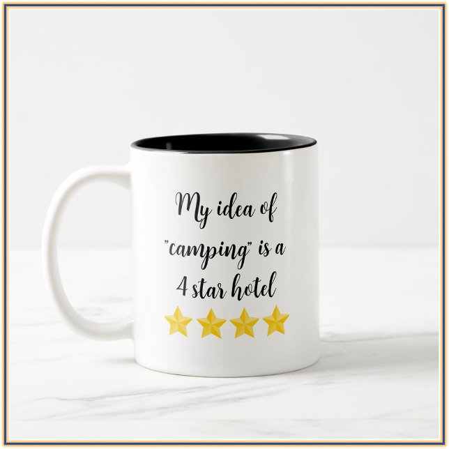 Cute Glam Girl Quote Camping Two-Tone Coffee Mug (Creator Uploaded)