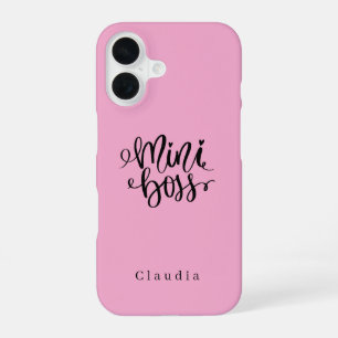 Cute Glamourous Girly Pink "Mini Boss" iPhone 16 Case