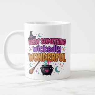 Cute Glitter Halloween Design Large Coffee Mug
