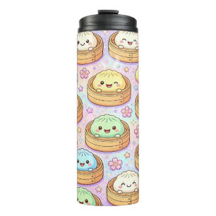 Cute Glitter Kawaii Dumplings Thermal Tumbler