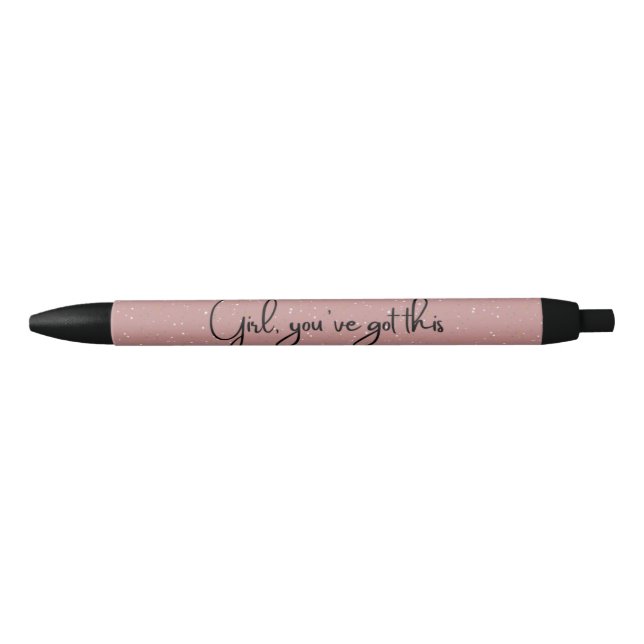 Cute Glitter Motivational Pen (Front)