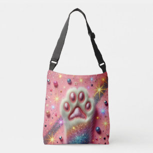 Cute glitter paw bag! crossbody bag