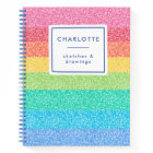 Cute Glitter Rainbow Stripes Colourful Name Sketch