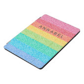 Cute Glitter Rainbow Stripes Colourful Pattern Nam iPad Pro Cover (Side)