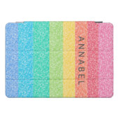 Cute Glitter Rainbow Stripes Colourful Pattern Nam iPad Pro Cover (Horizontal)