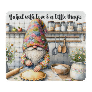 Cute Gnome Baked With Love Cutting Board