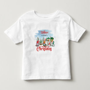 Cute Gnome Celebrating Christmas Holiday Toddler T-Shirt