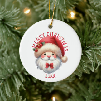 Cute Gnome Christmas Ceramic Tree Decoration