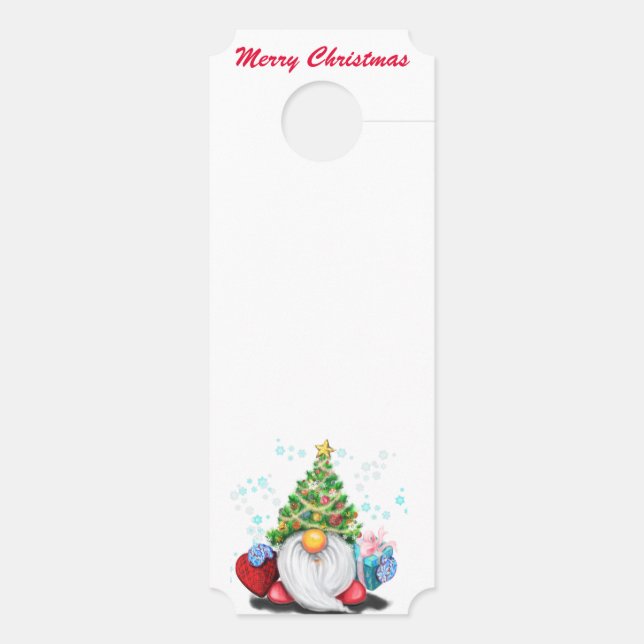 Cute Gnome Christmas Door Hanger (Back)