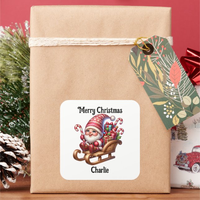 Cute gnome Christmas holiday Sticker (Holiday)