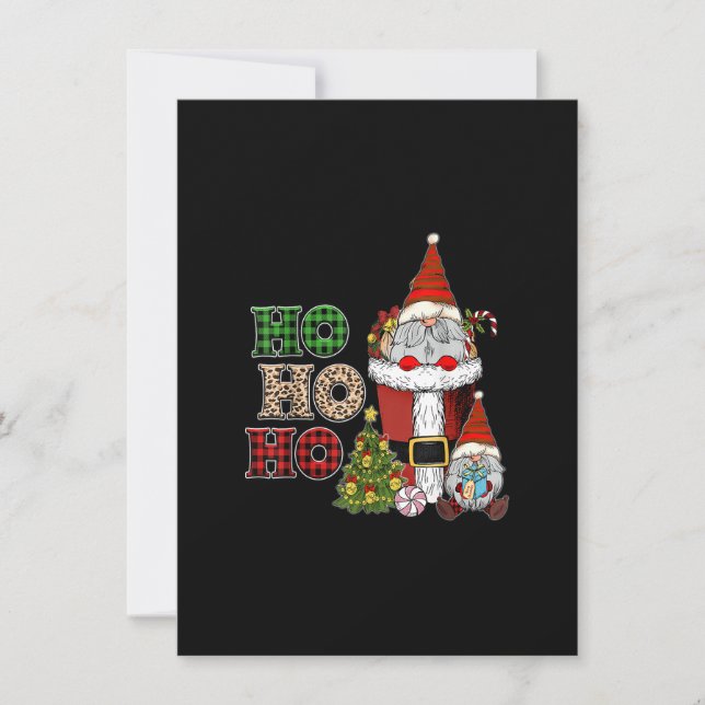 Cute Gnome Christmas Lights Hohoho Christmas Coffe Invitation (Front)