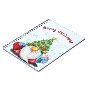 Cute Gnome Christmas Notebook